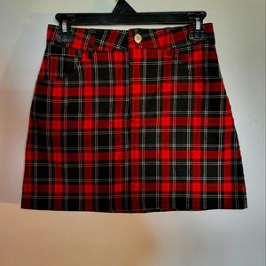 Y2k Plaid Miniskirt